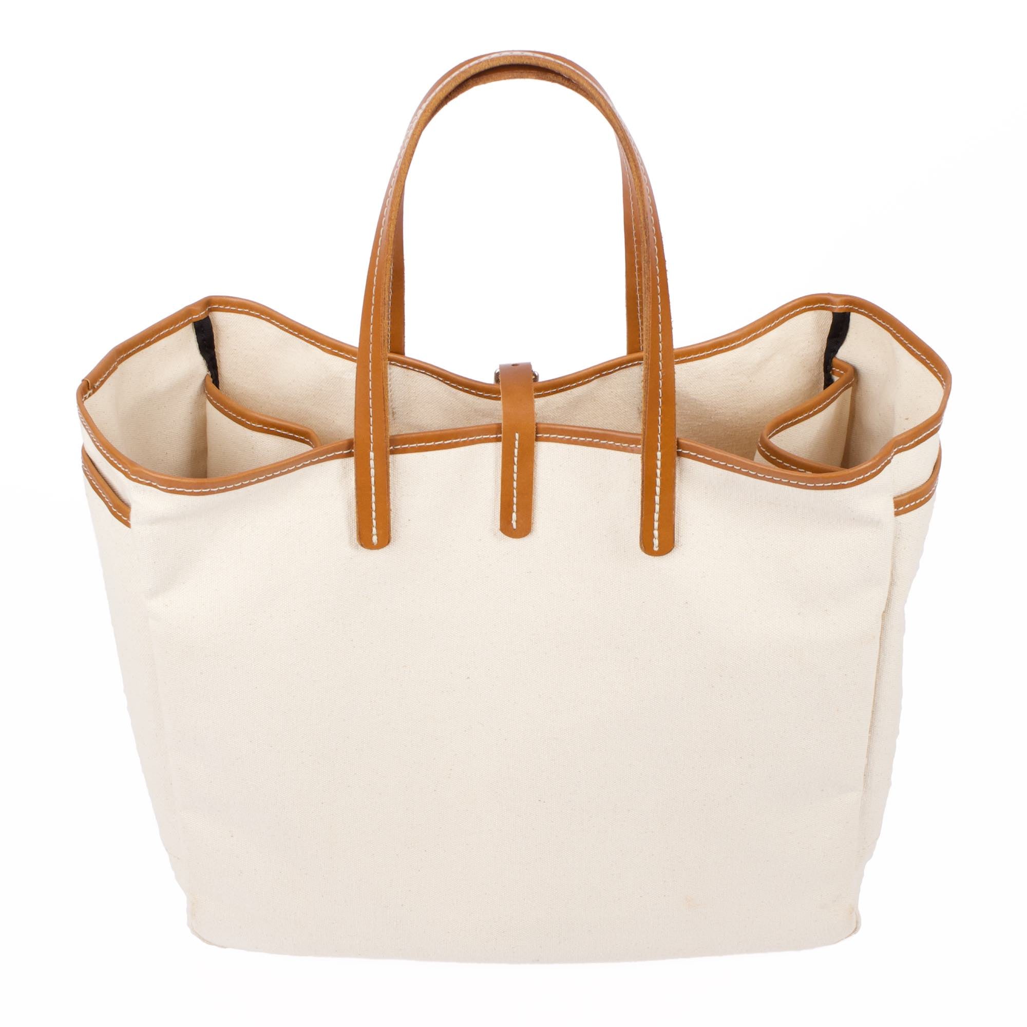 Day and night tote in natural canyon by sonoma county leather back