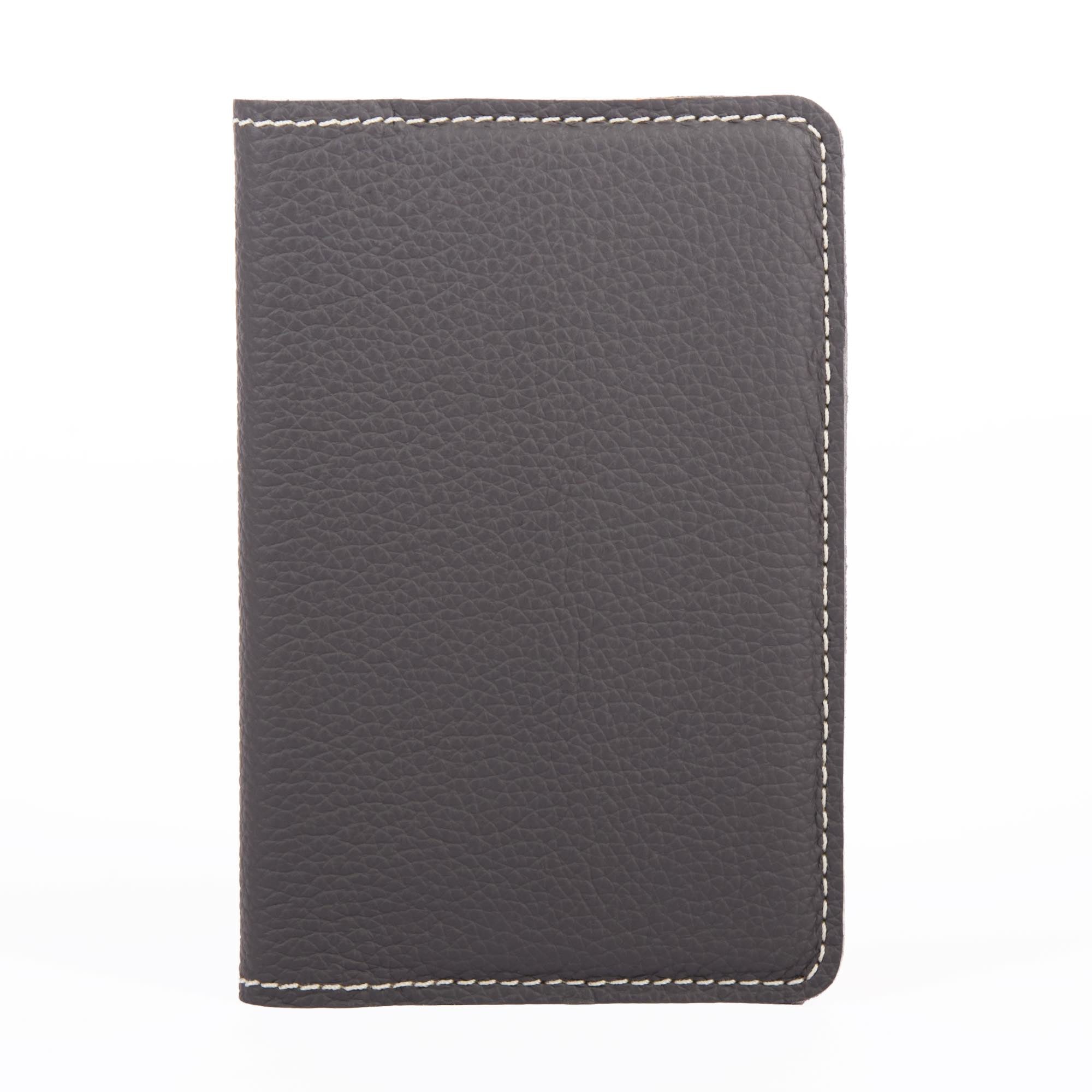 Pocket notebook cover, pacific leather in charcoal