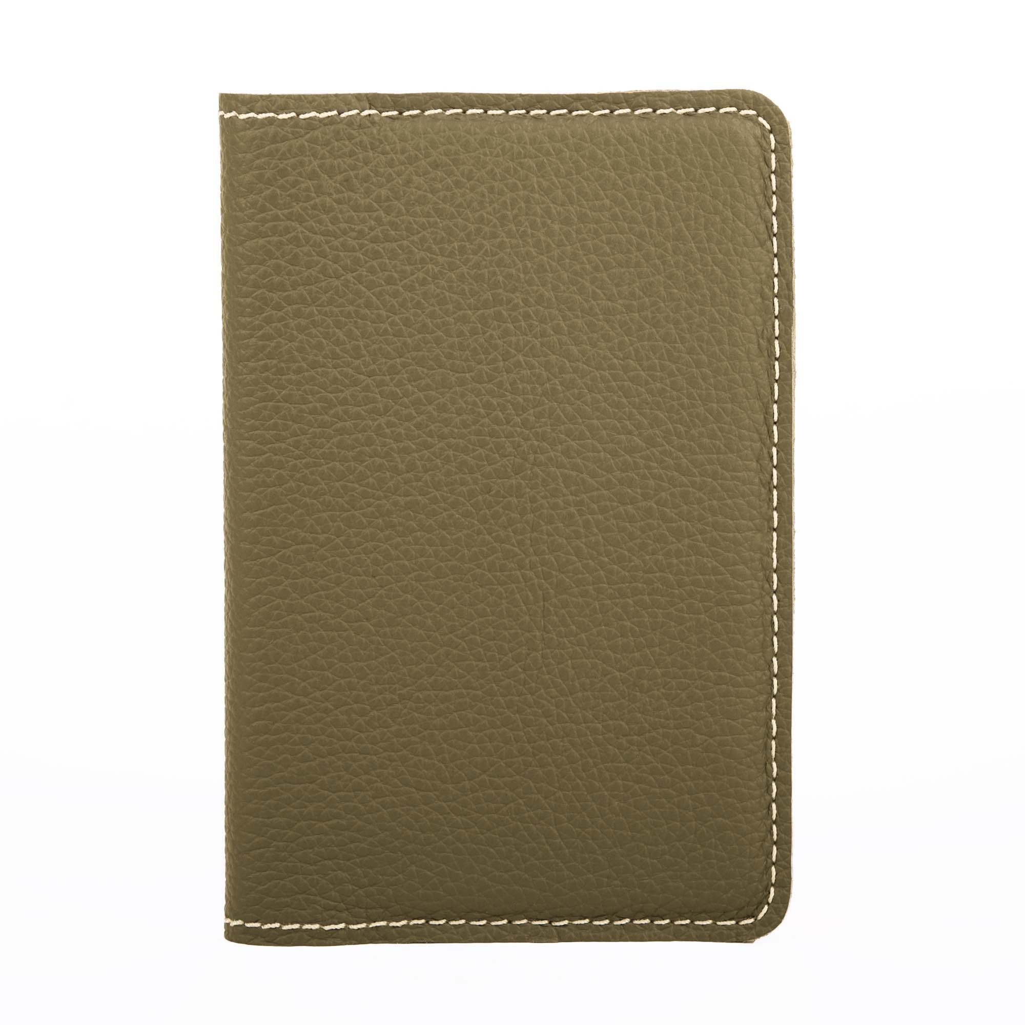 Pocket notebook cover, pacific leather in Sage