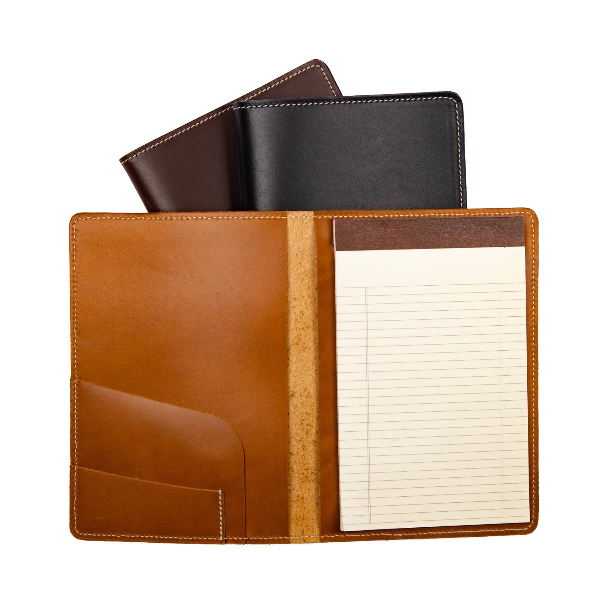 Vintner small portfolio in cyclone by sonoma county leather trio open