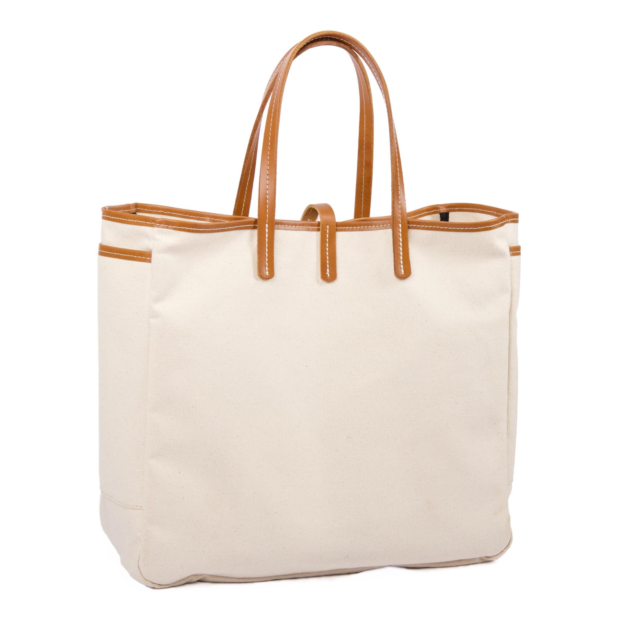Day and night tote in natural canyon by sonoma county leather back