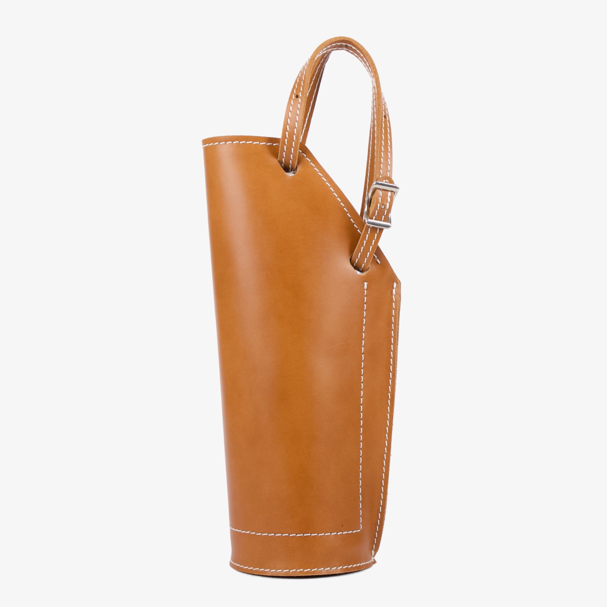 Barlow wine bag by sonoma county leather side view