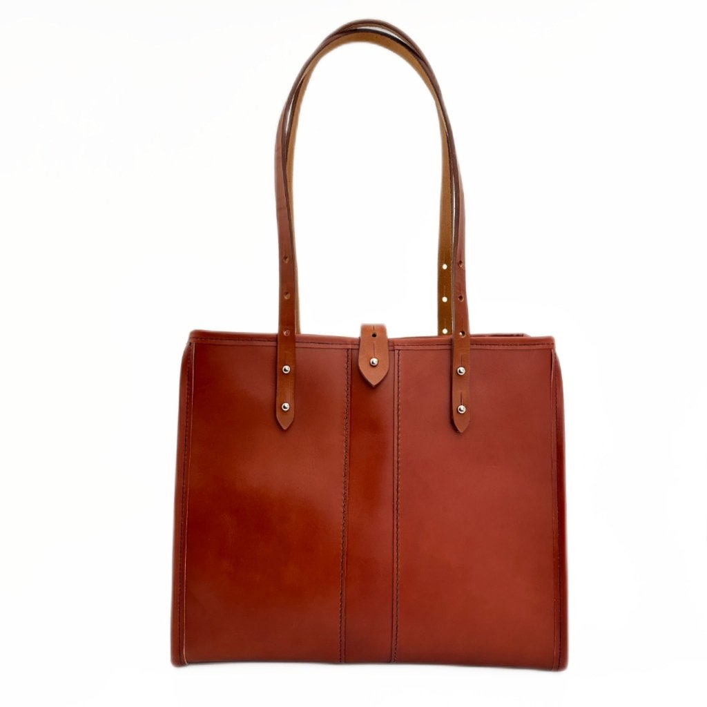 Sonoma tote in tahoe whiskey by sonoma county leather front