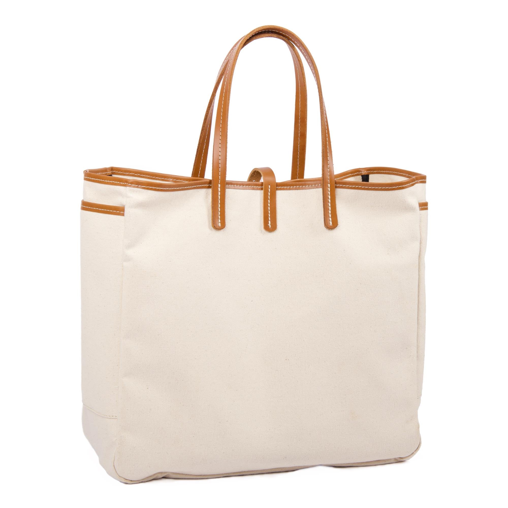 Day and night tote in natural canyon by sonoma county leather back