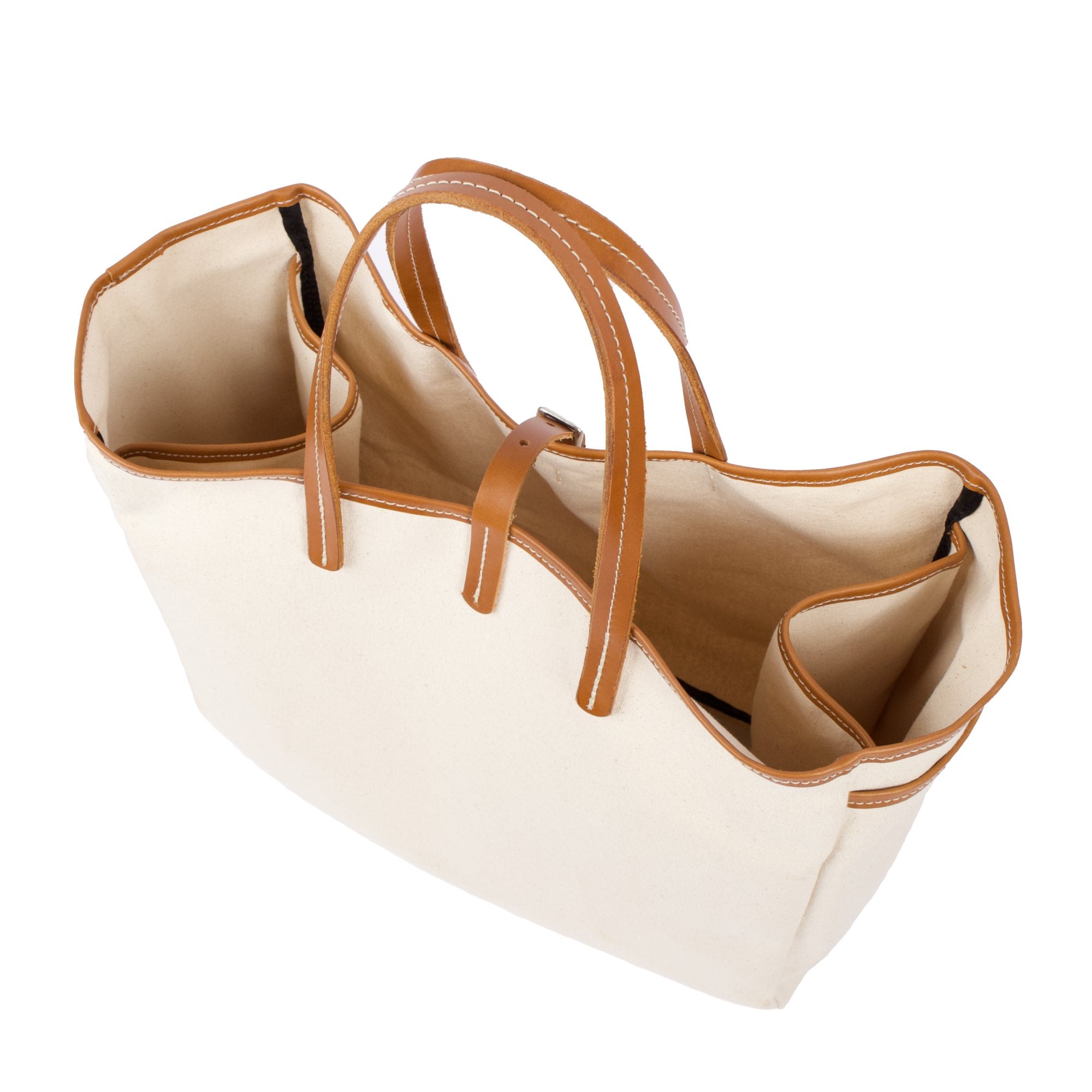 Day and night tote in natural canyon by sonoma county leather above view