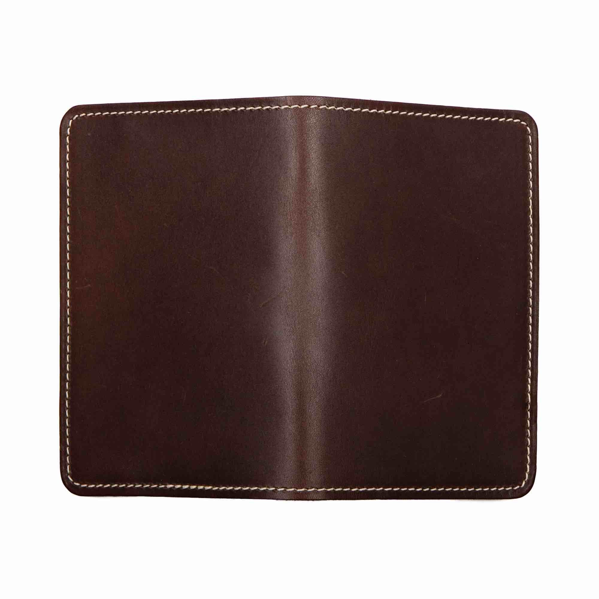 Vintner pocket notebook in espresso cyclone by sonoma county leather open