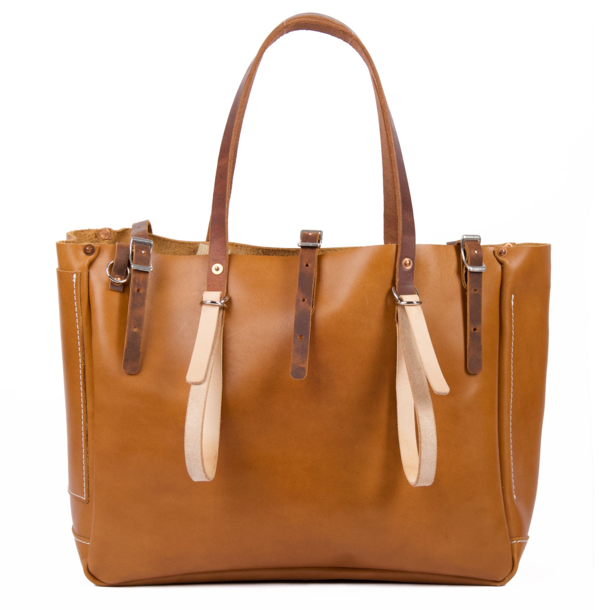 Vintner tote in cyclone by sonoma county leather front